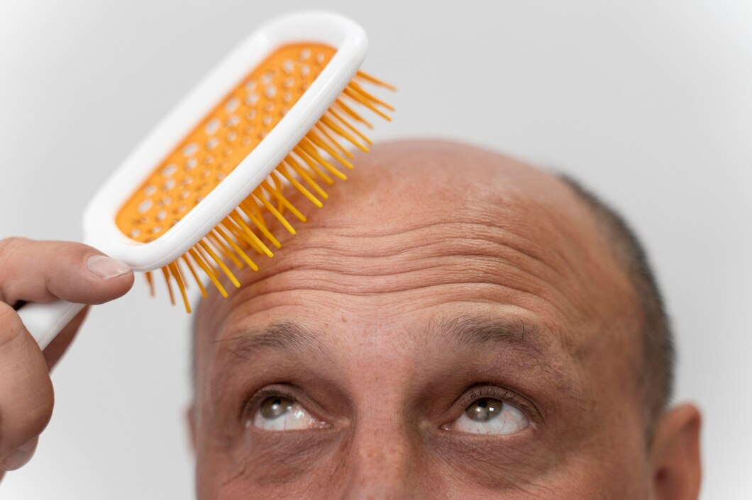 Bold Man Needing Follicular Unit Extraction